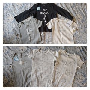 6 NWT Carter's Onesie and Top Bundle - 12m